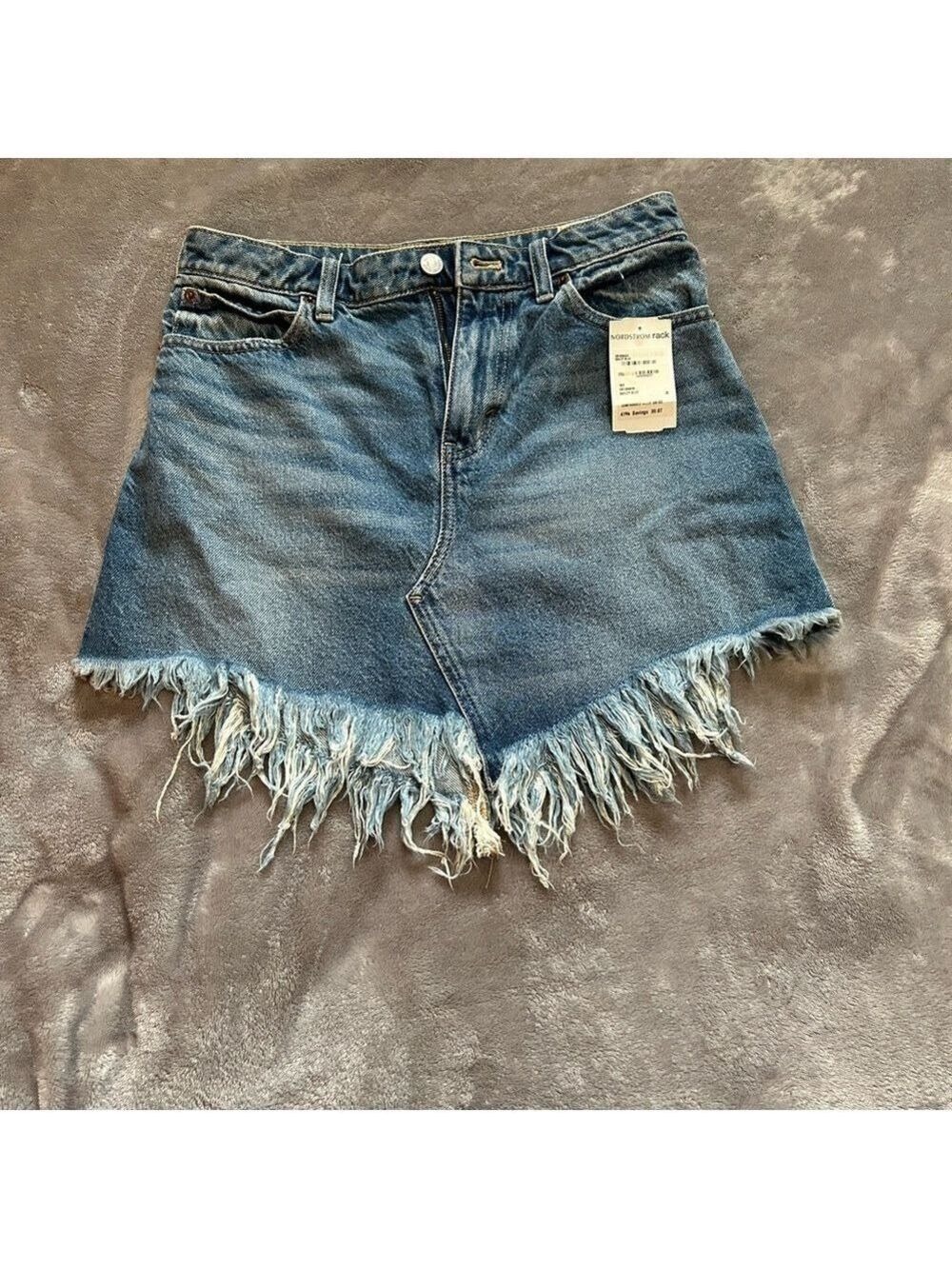 Free People Blue Denim Skirt